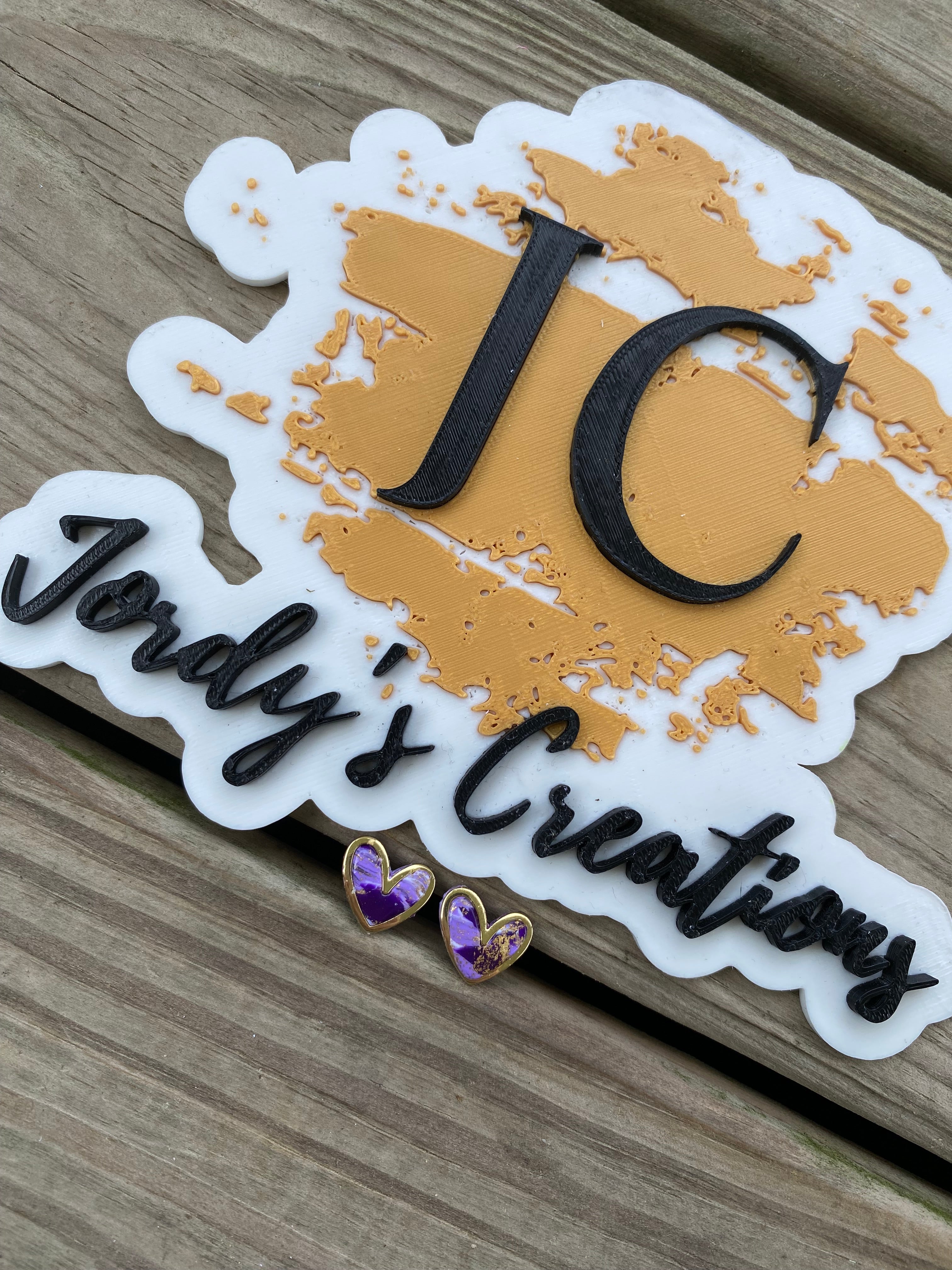 Purple Haze Heart Studs