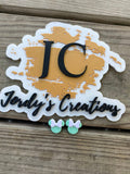 Pastel Mint Mouse Studs