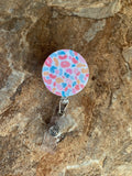 Girly Leopard Badge Reel