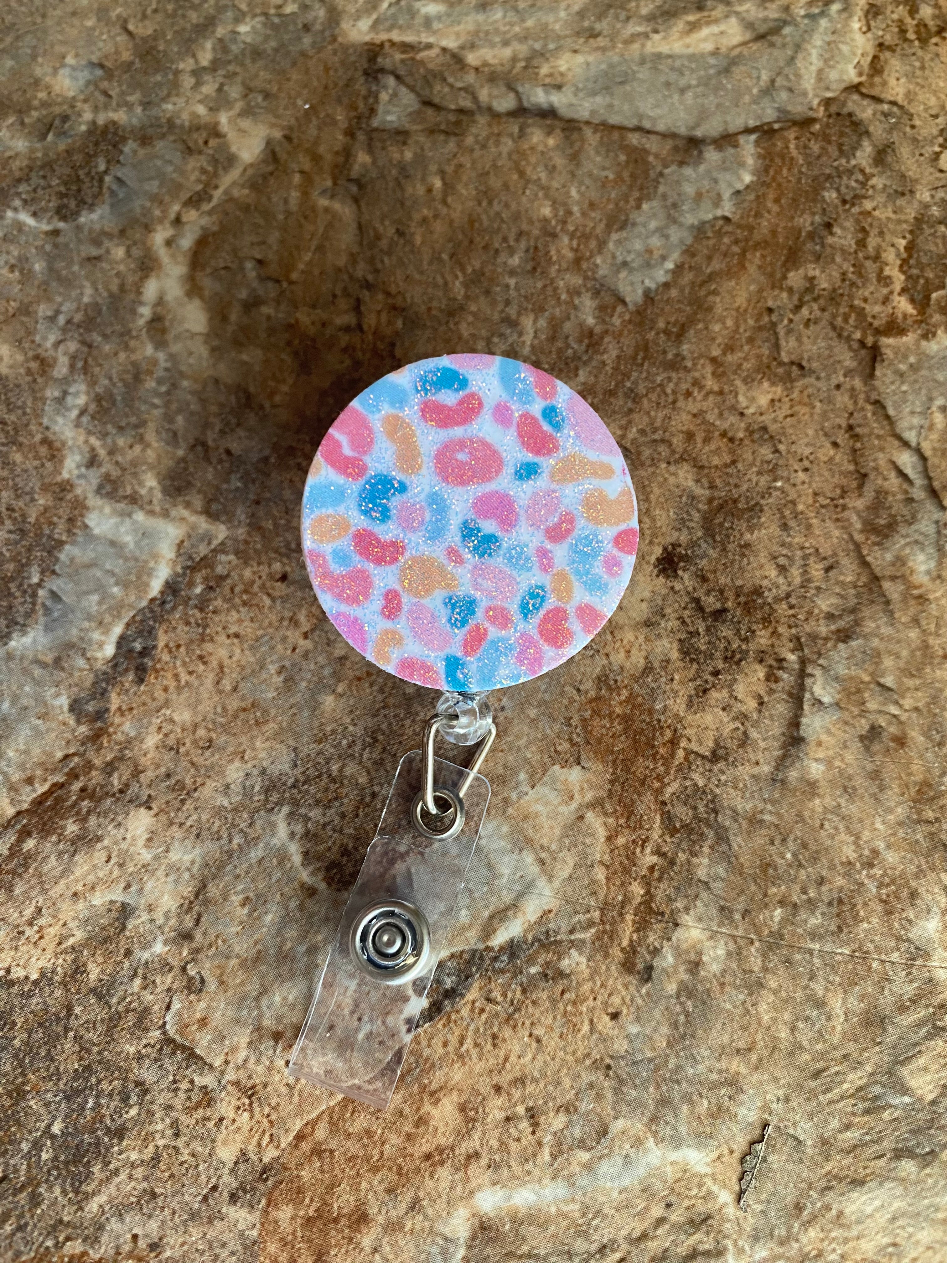 Girly Leopard Badge Reel