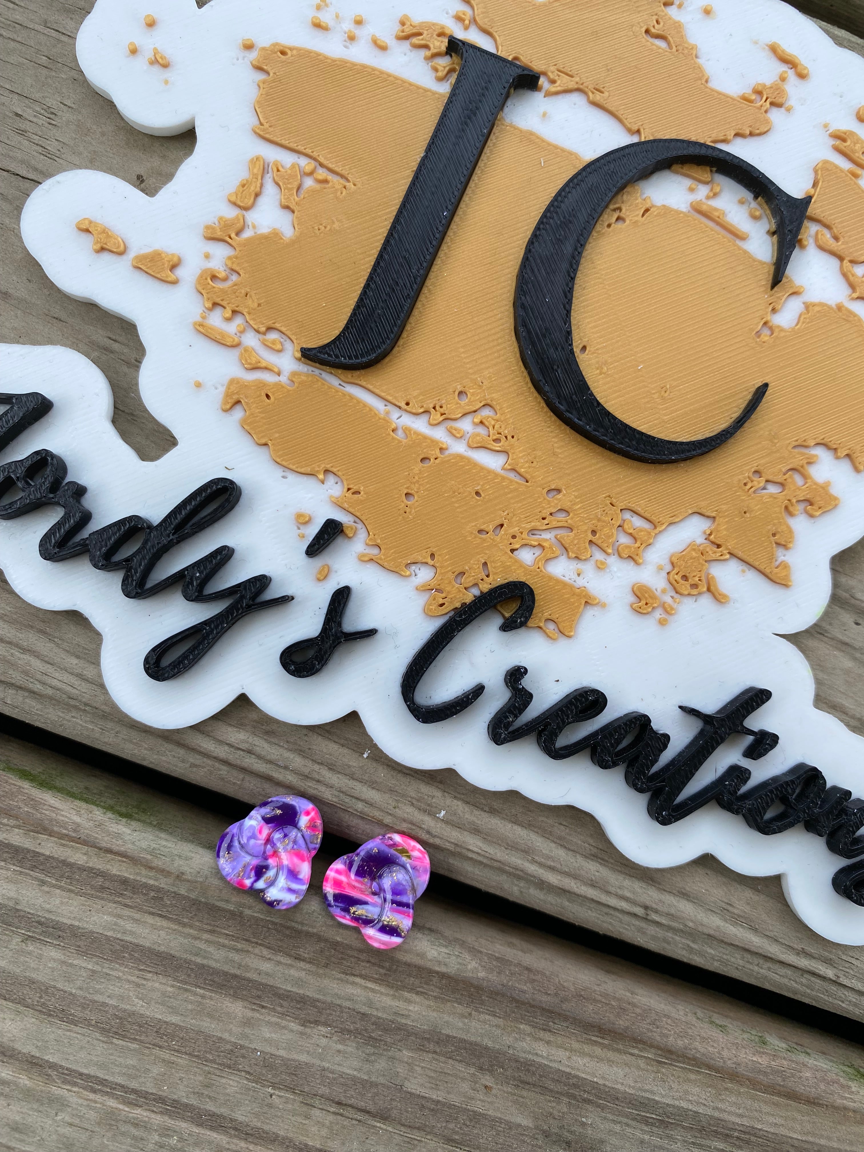 Neon Haze Faux Knot Studs