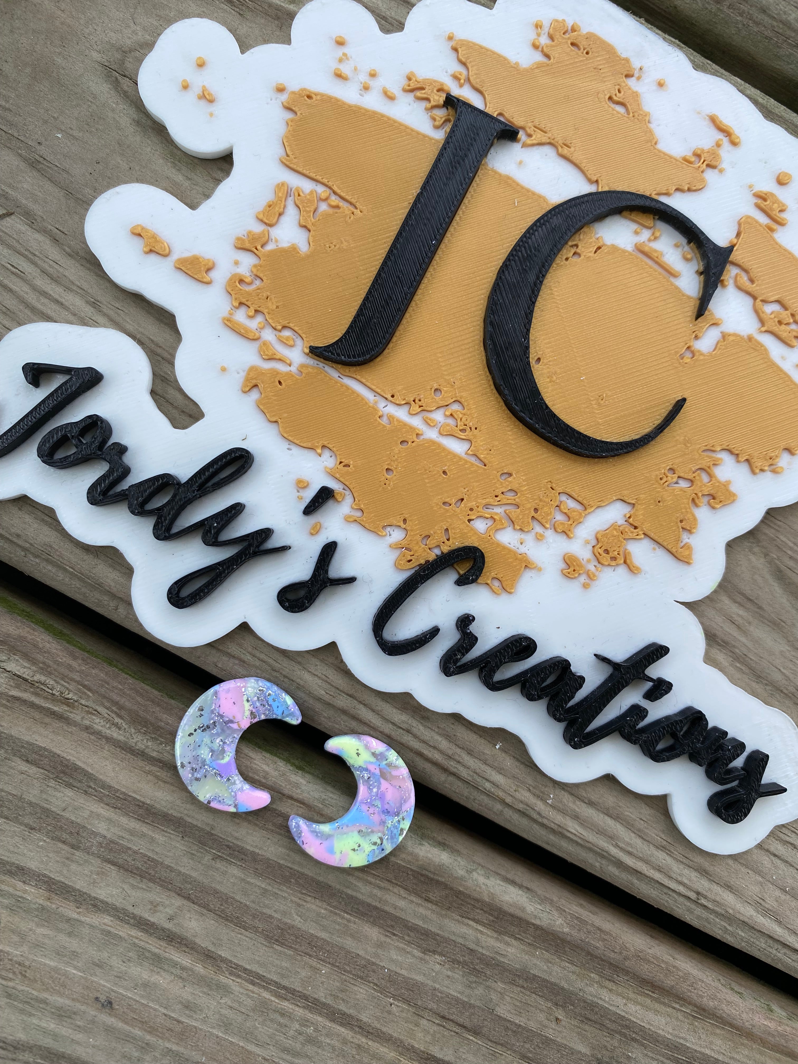 Confetti Moon Studs
