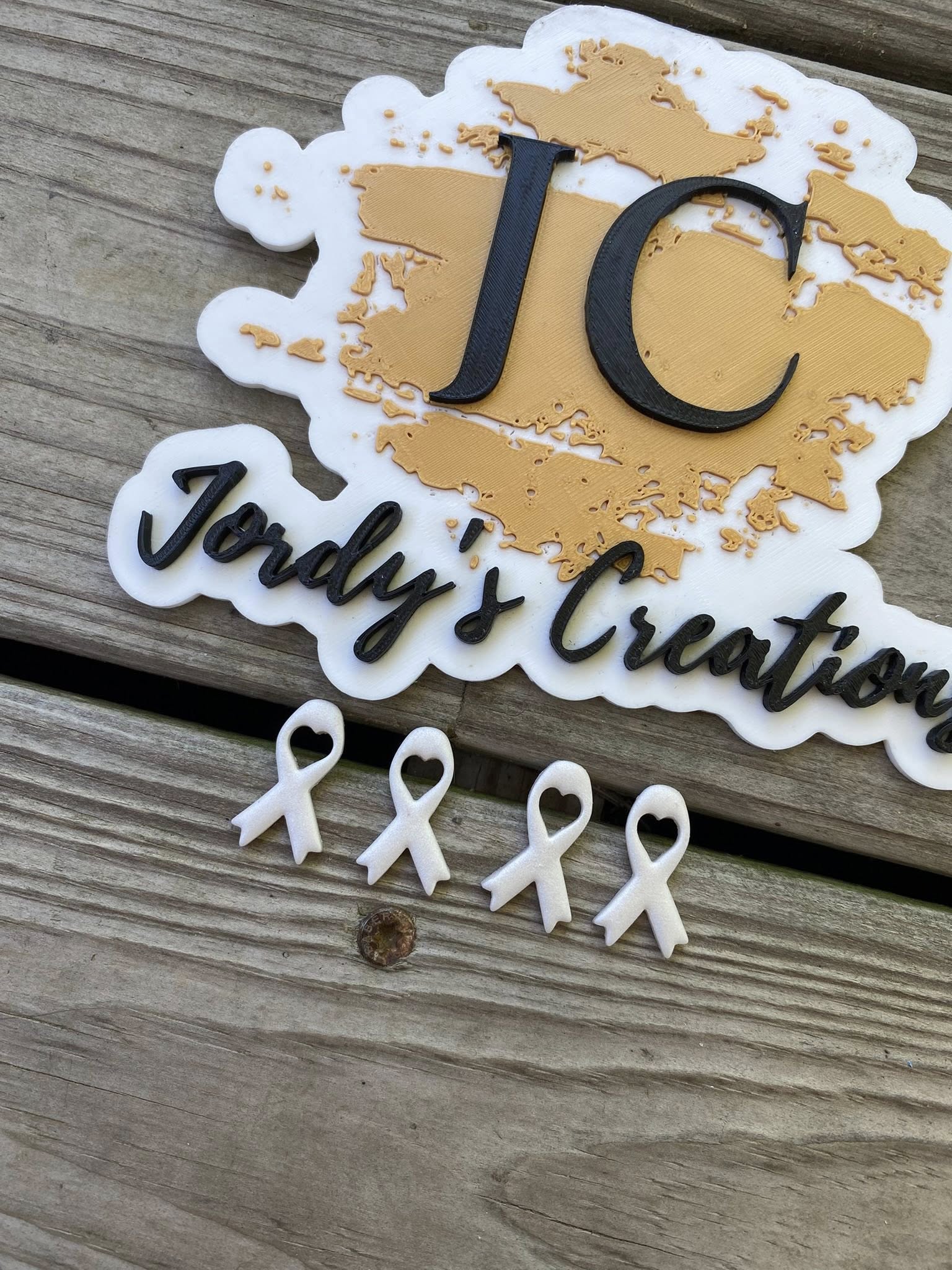 Awareness Ribbon Heart Studs