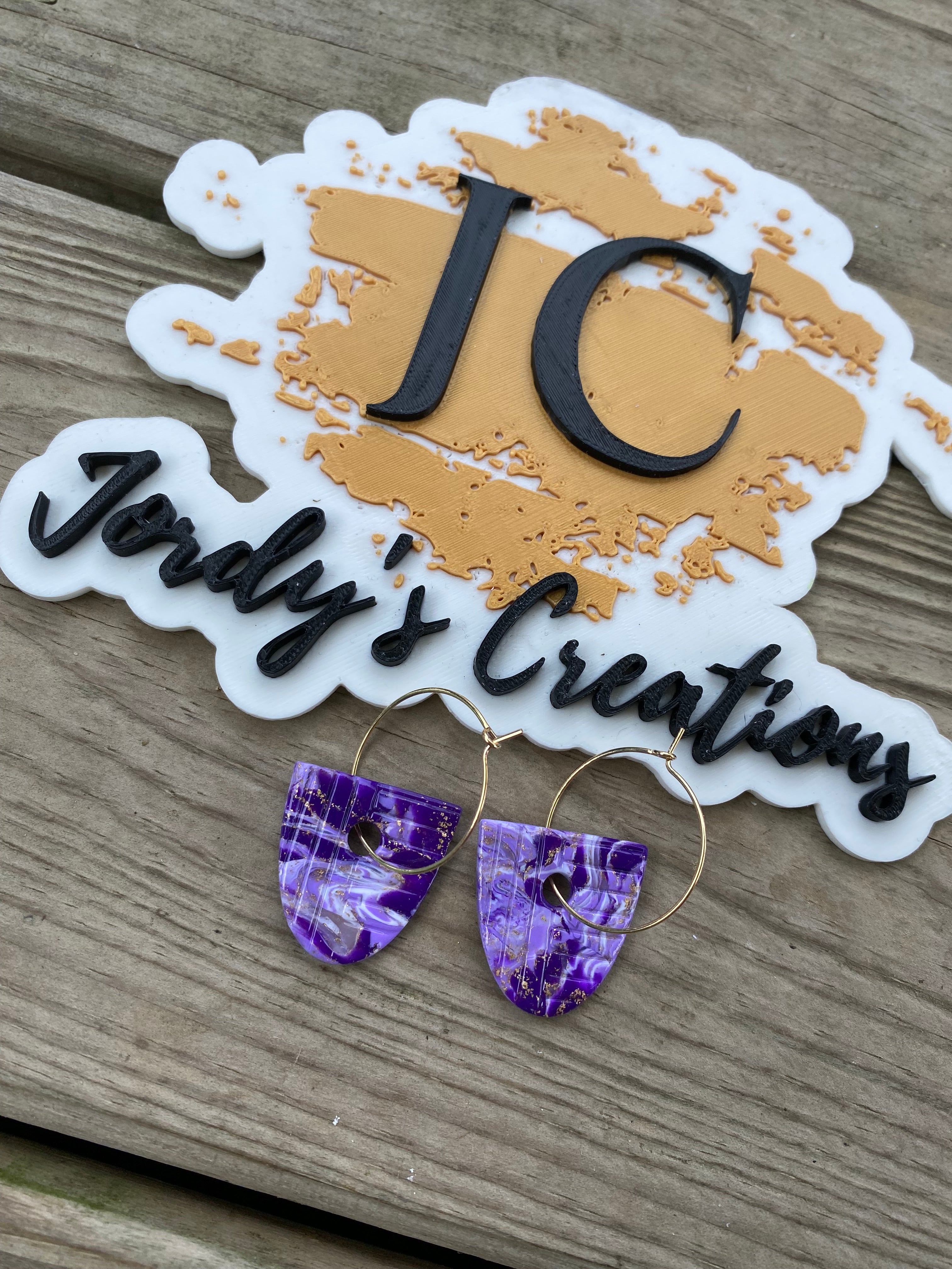 Purple Haze Abstract Hoops