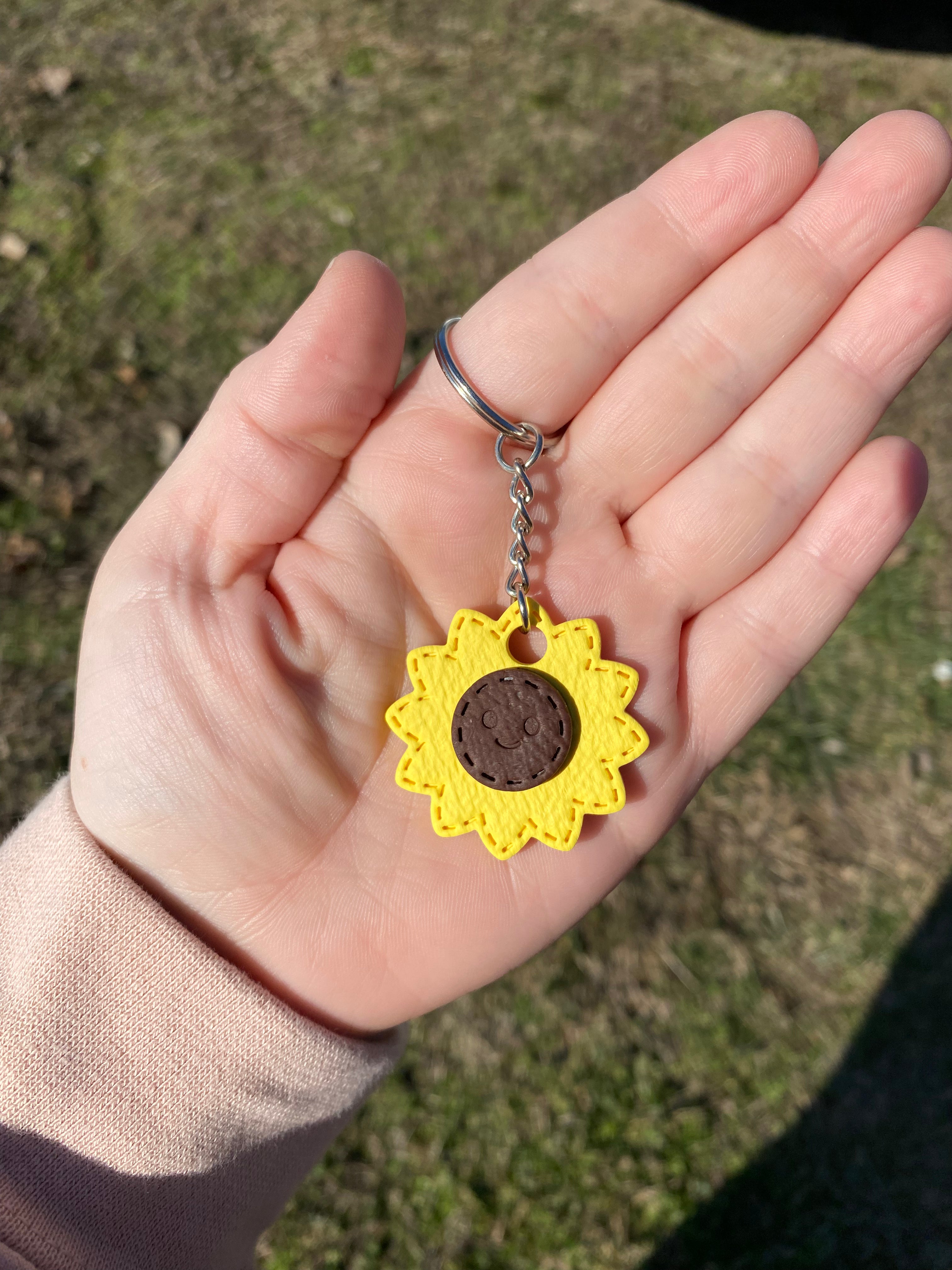 Sunflower Keychain