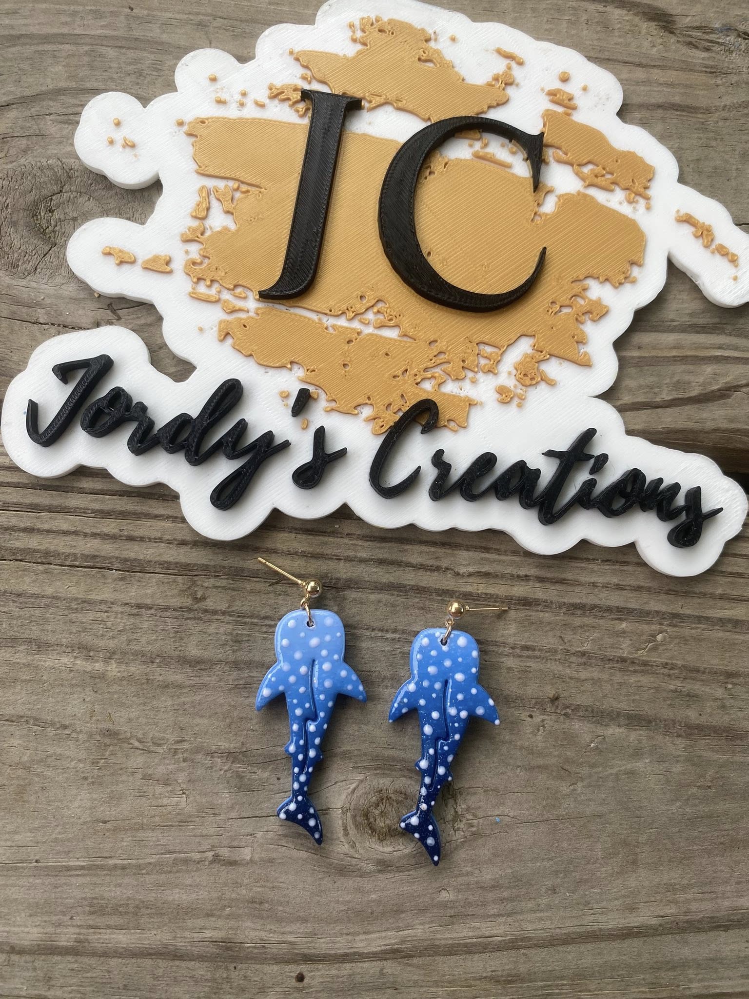 Whale Shark Ombre Dangles